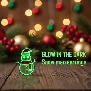 Glow in the Dark Snowman Earrings