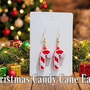 Candy Cane Christmas Earrings