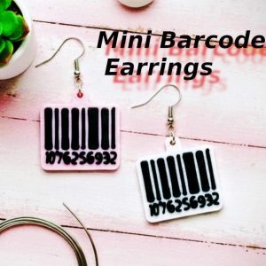 Mini Barcode tech Earrings