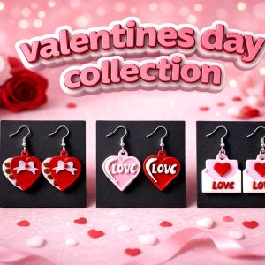 Set of 3 Love earrings Bundle