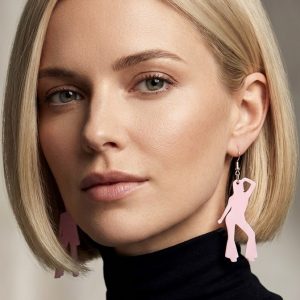 Vogue-Vibe Pink Figure Dangles