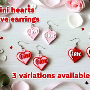 Mini Hearts “LOVE” Earrings