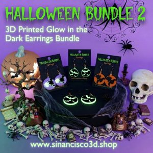 Midnight Magic Glow-in-the-Dark Halloween Earring Bundle (3-Piece Set) – Bundle 2