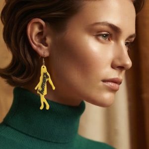 "Fashion & Luxury" Silhouette Dangle Earrings